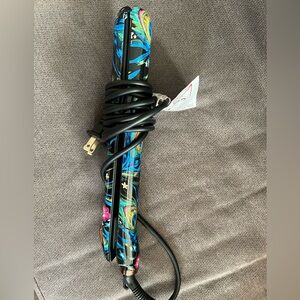 Floral Peacock Print Hair Straightener